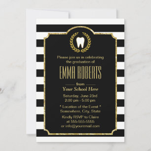 Invitación Graduación de la Escuela Dental de Tiras Modernas