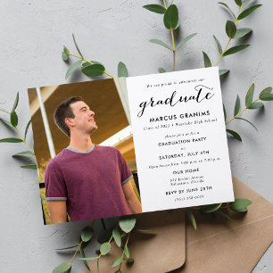 Invitación Graduación de la escuela secundaria de fotografía 