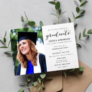 Invitación Graduación de la escuela secundaria de fotografía 