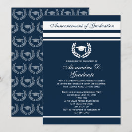 Invitación Graduación de la escuela secundaria formal Stripes