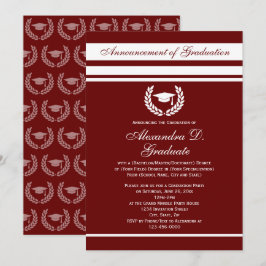 Invitación Graduación de la escuela secundaria formal Stripes