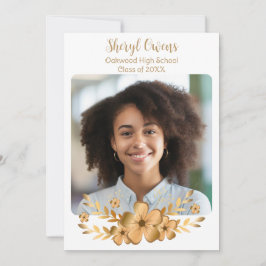 Invitación Graduación de la Escuela Secundaria Golden Flower