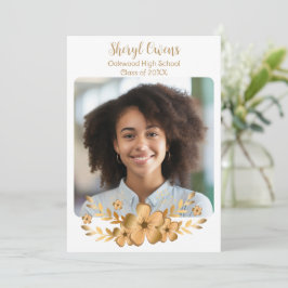 Invitación Graduación de la Escuela Secundaria Golden Flower