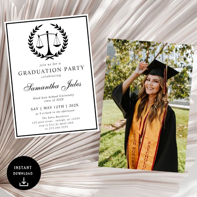 Invitación Graduación de la Facultad de Derecho de Escritura  (Subido por el creador)