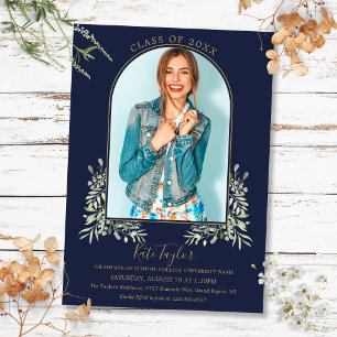 Invitación Graduación de la flauta azul de la Marina de la Gu
