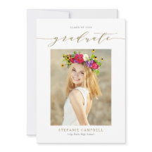 Graduación de la foto de Gold Whimsical Script 202