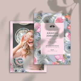 Invitación Graduación de la foto de la Enfermería de la flora