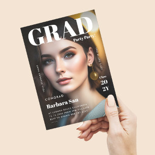 Invitación Graduación de la foto de la revista Fiesta de grad