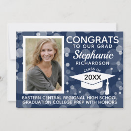 Invitación Graduación de la foto de las burbujas de boquilla 