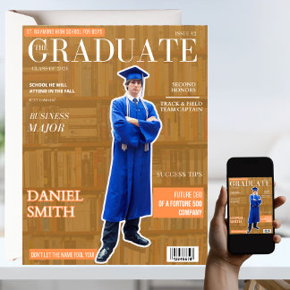 Invitación Graduación de la foto de portada de la revista de 