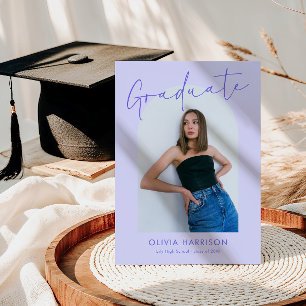 Invitación Graduación de la foto del arco de escritura de lav