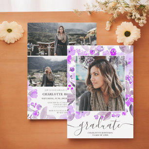 Invitación Graduación de la foto del guión de la foto de un g