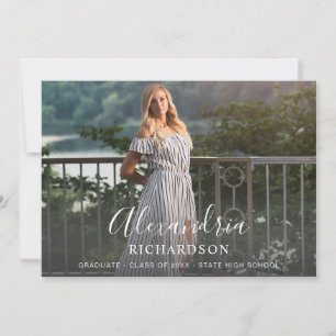 Invitación Graduación de la foto del nombre del método de esc