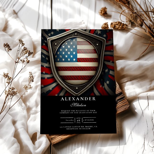 Invitación Graduación de la Policía de la Bandera Americana (Subido por el creador)