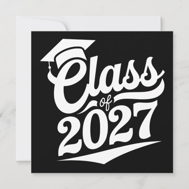 Invitación Graduación de la promoción de 2027 Graduado (Anverso)
