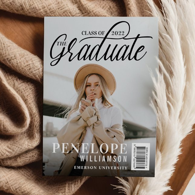 Invitación Graduación de la Revista Graduate Script Photo (The Graduate Script Photo Magazine Graduation Invitation)
