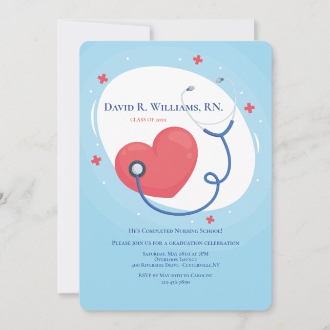 Invitación Graduación de Licenciado en Salud (Anverso)