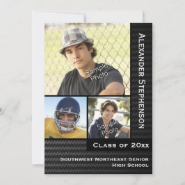 Invitación Graduación de los chicos fotográficos Black Carbon