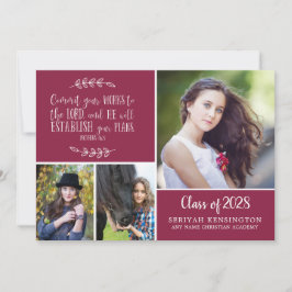 Invitación Graduación de los proverbios cristianos de Borgoña