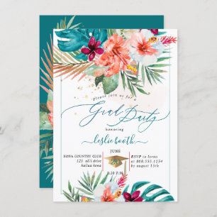 Invitación Graduación de Luau en Paraíso Tropical H2 de PixDe