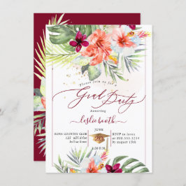 Invitación Graduación de Luau en Paraíso Tropical H2 de PixDe