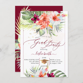 Invitación Graduación de Luau en Paraíso Tropical H2 de PixDe