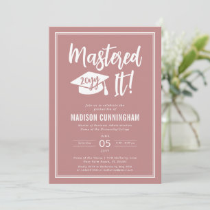 Invitación Graduación de Maestría Dominada Moderna