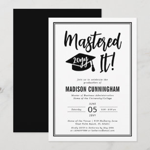 Invitación Graduación de Maestría Dominada Moderna