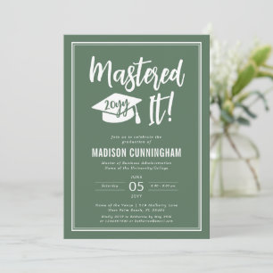 Invitación Graduación de Maestría Dominada Moderna