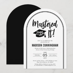 Invitación Graduación de Maestría Dominada Moderna