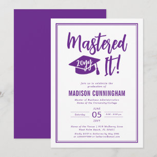 Invitación Graduación de Maestría Moderna Dominada