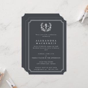 Invitación Graduación de MD Asclepius + Corona de Laurel