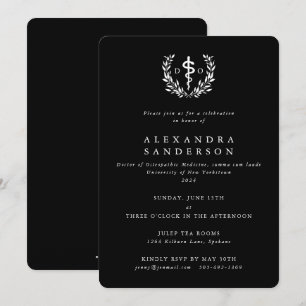 Invitación Graduación de Médico Negro en Medicina Osteopática