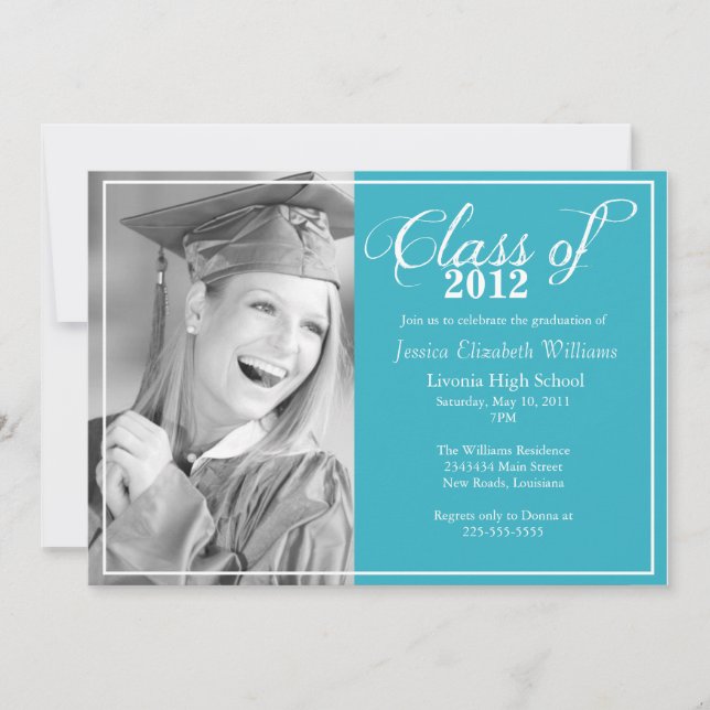 Invitación Graduación de moda (Anverso)