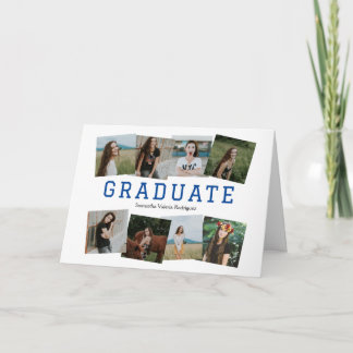 Invitación Graduación de Ocho Fotos con Esquinas A