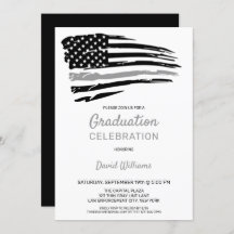 Graduación de oficial correccional Línea gris delg