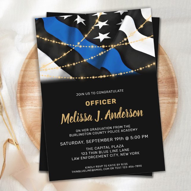 Invitación Graduación de oficial de policía de la Línea Azul  (Subido por el creador)