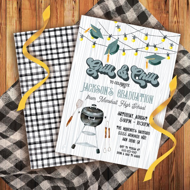 Invitación Graduación de parrilladas y chill BBQ parcialmente (Subido por el creador)