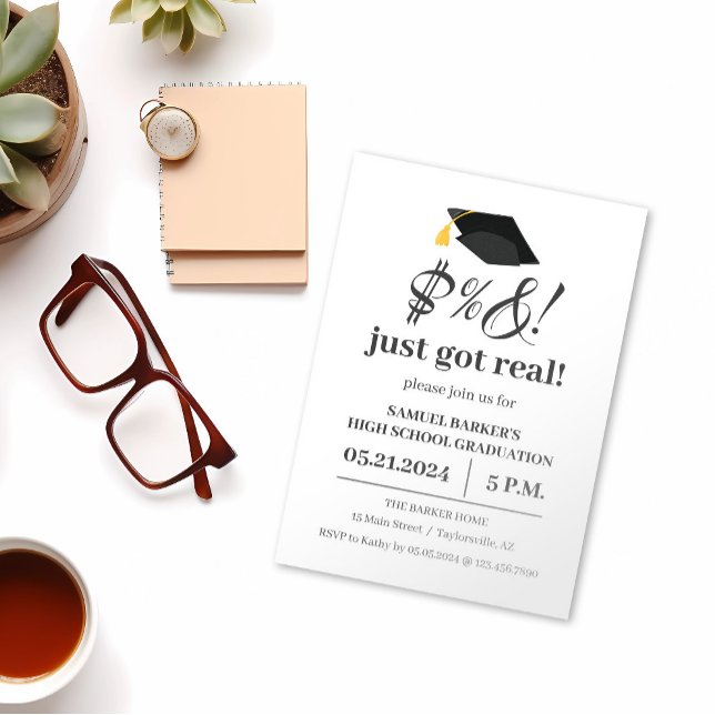 Invitación Graduación de Personalizable divertida y humorísti (Subido por el creador)