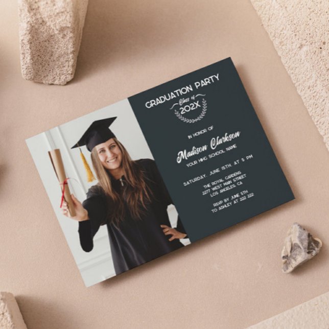 Invitación Graduación de personalizado de foto laurel (Subido por el creador)