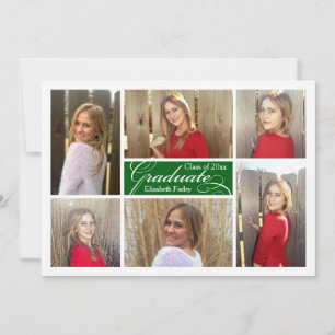 Invitación Graduación de Personalizado de seis Collages de fo