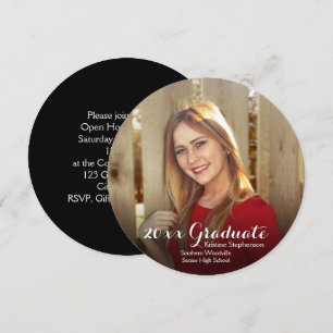 Invitación Graduación de Personalizado de sombreado de foto e