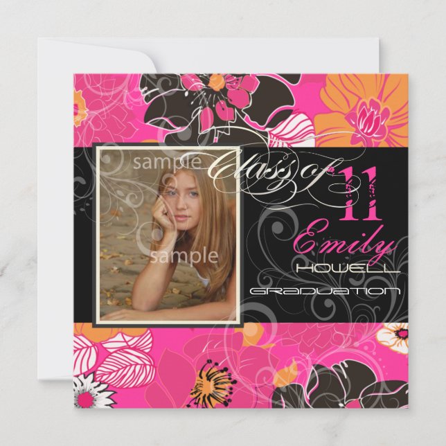 Invitación Graduación de PixDezines 2011, Alegre (Anverso)