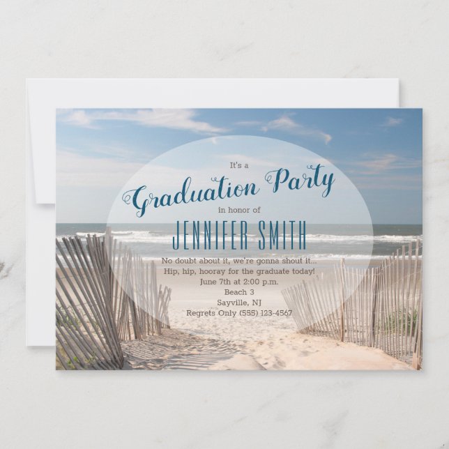 Invitación Graduación de playa (Anverso)