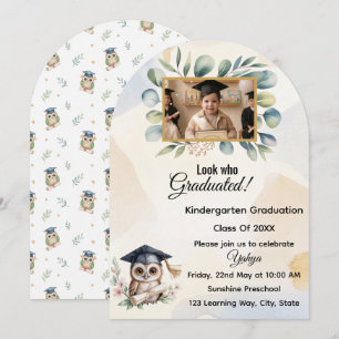 Invitación Graduación de preescolar y jardín de infancia de b