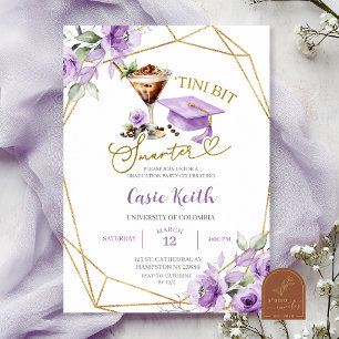 Invitación Graduación de Purple Tini un poco más inteligente 