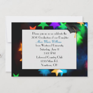 Invitación Graduación de Star Bokeh
