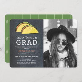 Invitación Graduación de Taco Bout GRAD Photo Chkbd Drive-by