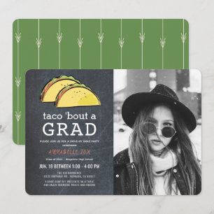 Invitación Graduación de Taco Bout GRAD Photo Chkbd Drive-by