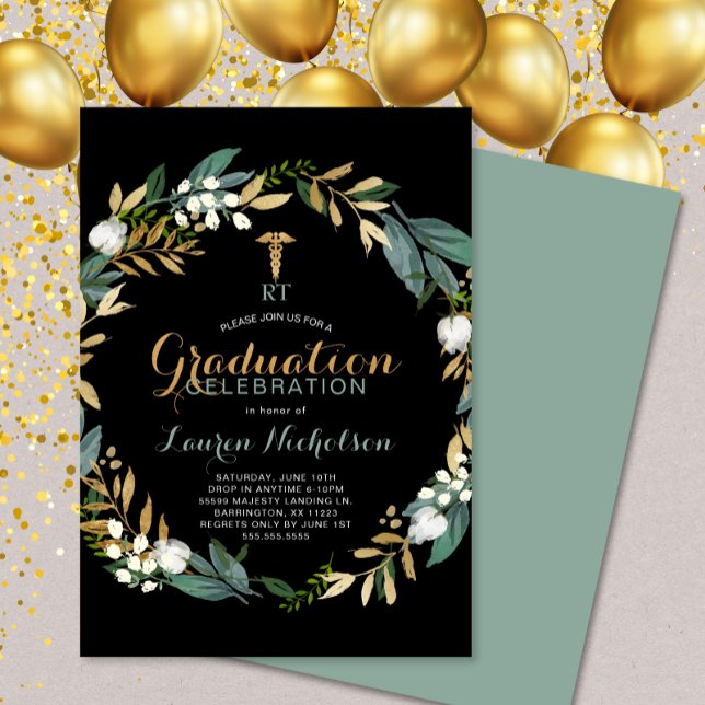 Invitación Graduación de Terapia Respiratoria de la Vegetació (The designation initials can be changed!  RN, LPN, RT, Ph.D, etc.)